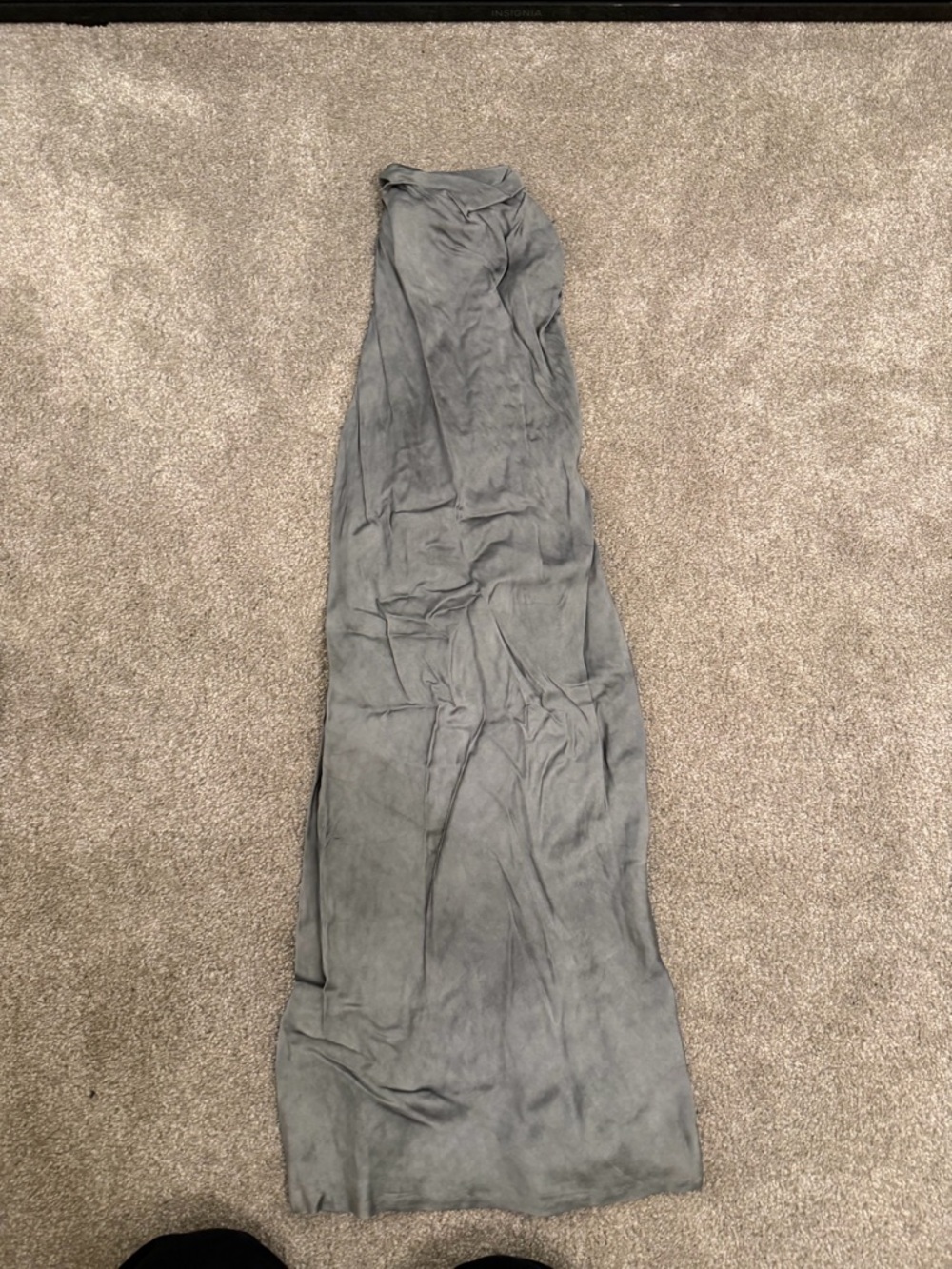 RtA Gray Satin Midi Dress